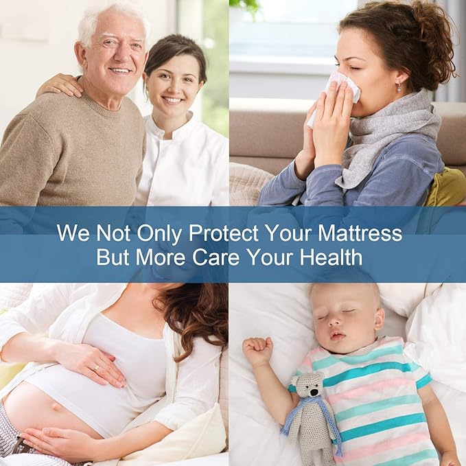 Full Size Mattress Protector Pad Waterproof Quilted, Breathable & Cooling Full Mattresses Pad Cover Fitted for Double Bed with Deep Pocket Up to 14", (White)