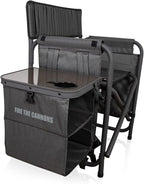 Picnic TIME NFL Unisex-Adult NFL Fusion Camping Chair with Side Table and Soft Cooler, Beach Chair for Adults, Lawn Chair
