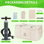 Nice C Inflatable Tent for Camping, Glamping Tent for Adults, Blow Up Tents, with Air Pump, 2-in-1 Air Valve, Chimney Opening, Waterproof, Windproof, Easy Set Up