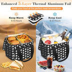 Coobiiya Large Expandable Insulated Lunch Bag Cooler Bag，12-23L Lunch Box for Men Double Deck Leakproof，Heavy Duty LunchBag Cooler Bags for Camping, Travel, Kayaking & Beach