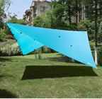 Gold Armour Rainfly Tarp Hammock, Premium 14.7ft/12ft/10ft/8ft Rain Fly Cover, Waterproof Ultralight Camping Shelter Canopy, Survival Equipment Gear Camping Tent Accessories (Sky Blue 14.7ft x 12ft)