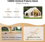2025 Upgraded Waterproof Inflatable Camping Tent, Large Blow-Up Air Tent, No Assembly Needed Luxury Glamping House, Oxford Fabric