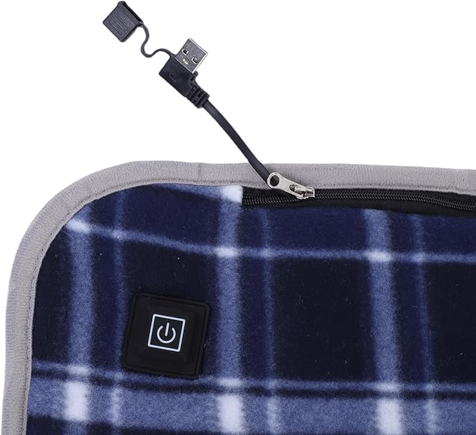 USB Heated Sleeping Bag Pad, Heated Sleeping Bag Liner with 5 Heating Zones 3 Temperature Levels for Cold Weather Camping Backpacking Hiking