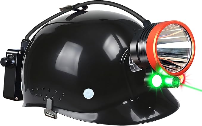 T28 5-Color 3000-Yard Coon Hunting Lights – 2000 lm White/Green/Red/Amber Spot & Green Beam, IPX6 Waterproof Night Hunting Headlamp for Varmint, Hog & Coyote Light (with ABS Black hat)