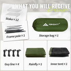 Forceatt Tent for 2 and 3 Person is Waterproof and Windproof, Camping Tent for 3 to 4 Seasons,Lightweight Aluminum Pole Backpacking Tent Can be Set Up Quickly,Great for Hiking