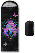 HOSIMA Butterfly Sleeping Bags for Adults and Kids for Camping,Black Gothic Ultralight Sleeping Bag for Cold Weather Summer.