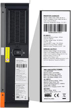 6200W Hybrid Solar Inverter, 48V to 220/240VAC, Off-Grid Solar Inverter w/ 120A MPPT Solar Charge Controller, Max PV Input Power 6500W, Max PV Array Voc 500Vdc, Work 48V Lead Acid & Lithium Battery