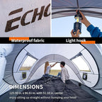 EchoSmile Instant Pop Up Camping Tent, 2/4/6 Person, Easy Setup Tent, Water Resistant Dome, Portable with Carry Bag