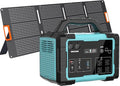 Solar Generator 1000W IB-1000 Portable Power Station with 200W Solar Panel Included, 1024Wh LiFePO4 Battery with 120V AC Outlet for RV Camping Outdoor Home Emergency Backup, Fast Charging