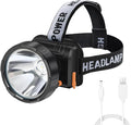 Headlamp Rechargeable - Super Bright Spotlight with 2 Modes - LED Flashlight Headlight for Camping Fishing Hiking