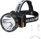 Headlamp Rechargeable - Super Bright Spotlight with 2 Modes - LED Flashlight Headlight for Camping Fishing Hiking