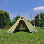 10.5' x 5.2' Camping Tent with Stove Jack Outdoor Teepee Tent for Family Camping Backpacking Hiking,Teepee Tent