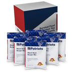 4Patriots Black Bean Burger Mix: Delicious Vegetarian Long-Lasting Survival Food Kit, 48 Servings