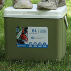 Cooler Box Ice Box 6L Personal with Handle for Freeze/Hot Food Ice Chest Small Insulated Box for Beach Camping Stall Outdoor