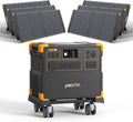 PECRON Portable Power Station E3800 LFP with 6x300W Solar Panels, 3840Wh LiFePO4 Battery, 4200W Solar Generator, Expandable to 53.76kWh Power Station Backup, Fast Charging for Home Emergency, Camping