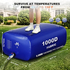 Moongiantgo 63.4G/240L Foldable Water Bladder-1000D PVC Portable Emergency Water Storage Container with Valve & Overflow Kit-Soft Storage Bag for Emergencies, RV, Camping, Irrigation