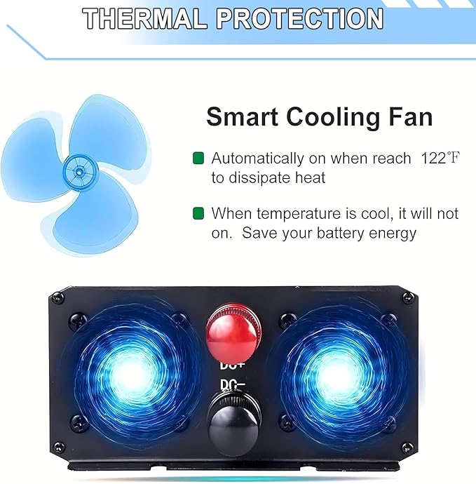 5000-12000w Pure Sine Wave Inverter Camping Inverter Portable Power, DC 12 V, 24 V, 48 V, 60 V, 72 V a CA 110 V for Home/RV/Truck/Car/Camping/Solar 24V-5000W