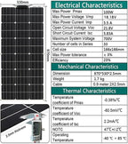 800W Flexible Solar Panels 8pcs 100 Watt 12 Volt Monocrystalline Semi-Flexible Bendable Mono Off-Grid Charger for Marine RV Cabin Van Car Roof