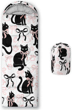 AILONEN Kawaii Panda Sleeping Bags,Lightweight & Waterproof,3 Season Warm & Cool Weather,Dreamy Purple Flower Animal Themed Sleeping Bags for Boys,Girls,Kids,Adults Travelling,Outdoors