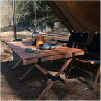 Folding Dining Table Outdoor Picnic Barbecue Tours Tableware Table for Camping Folding Egg Roll Table Portable Foldable Wood Table (Color : 120x60x43CM-01)