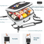 Waterproof PVC Paddleboard Cooler Deck Bag - 12 Can Soft Insulated Cooler for Paddleboarding, Camping, Kayaking