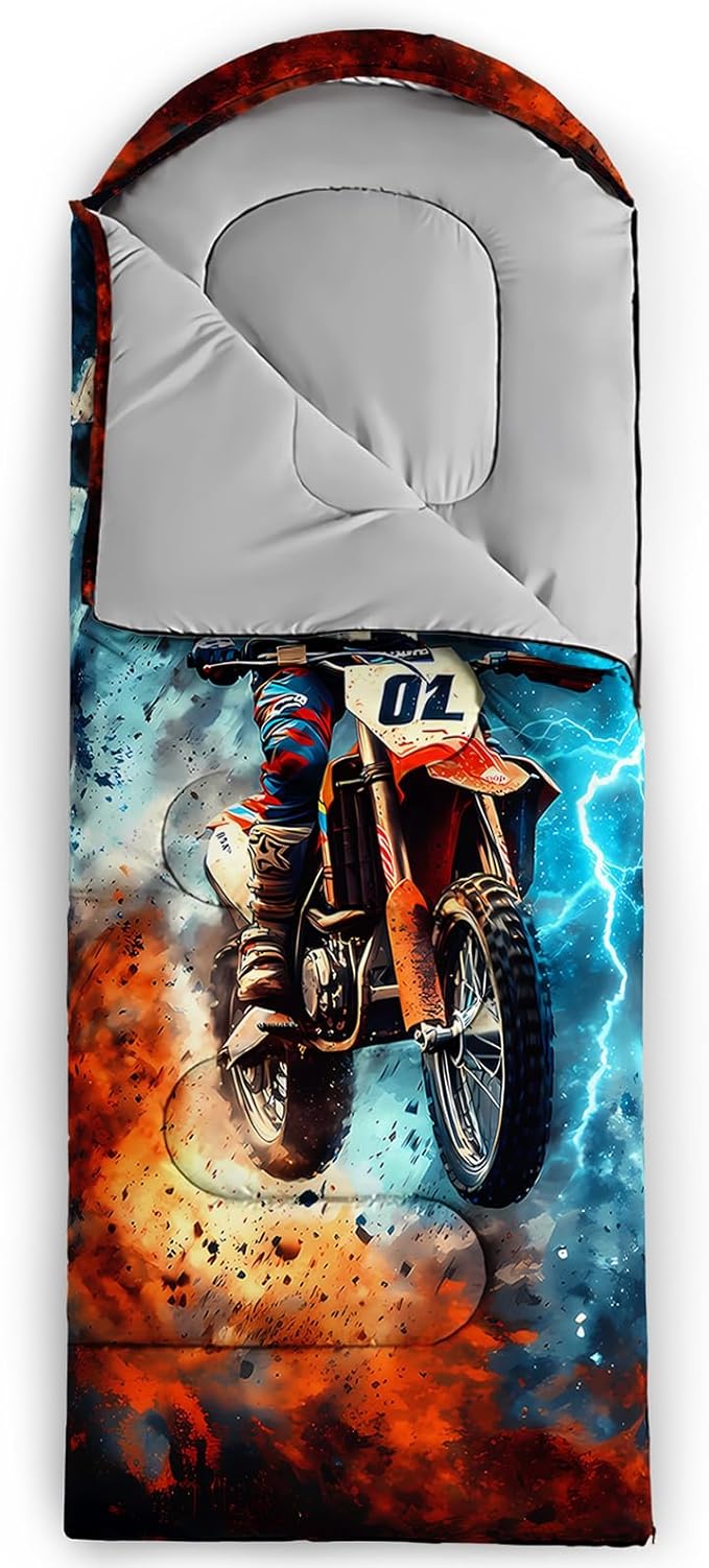 AILONEN Sports Basketball Sleeping Bag for Kids Boys,Warm and Cool Weather,Lightweight,Waterproof Backpacking,3D Galaxy Ball Print Sleeping Bag for Camping