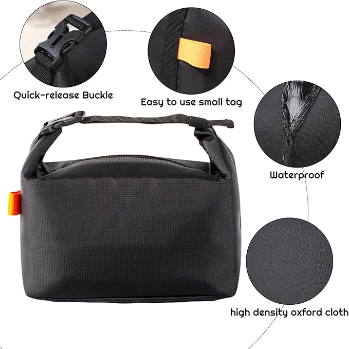 YUDANSI Fashion Lunch Bags for Men Women- Reusable Insulated Leakproof Lunch Box Tote Bag, Cool Bags for Adults,Thermal Cooler Bag for Work Picnic Travel -8L (Black)