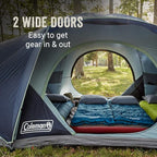 Coleman Skydome XL Large Family Tent with 5 Minute Setup, Weatherproof 8/12 Person Tent with Rainfly & Carry Bag, Fits Multiple Queen Airbeds, Made of PFAS-Free Materials
