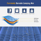 Elegear CumbreX Single Sleeping Pad for Camping, 4.7" Ultra-Thick Inflatable Camping Sleeping Pad with Built-in Foot Pump & Quick Inflation, Portable Camping Sleeping Mat for Backpacking Hiking Tent