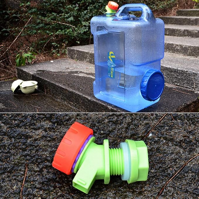 YINUODAY 2.6 Gallon Water Containers, BPA-Free Camping Water Storage Jug Drink Dispenser with Spigot, Water Canteen for Outdoor Camping Hiking Picnic Hunting