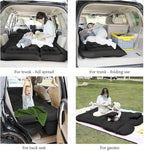 Vikuces® SUV Air Mattress Car Camping Travel Bed, Car Air Mattress Back Seat Bed,Thickened Inflatable Mattress with Two Air Pillow, Full Size Blow Up Sleeping Pad(Black)
