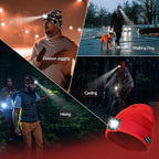 Gifts for Men, Rechargeable Bluetooth Music Unisex Beanie Hat with Light, Valentines Day Gifts for Him, Birthday Gifts for Men, Women, Red