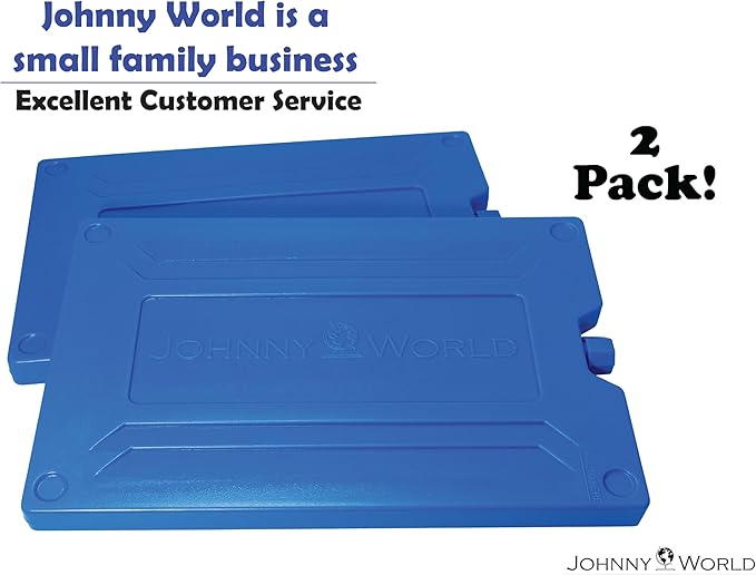 Nice & Cold - Large Slim Ice Pack 12" x 8" – Reusable Freezer Pack for Coolers, Lunch Boxes, Camping, Beach, and Travel – Fill with Water, Freeze, and Reuse – Long-Lasting Cold