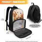 Corgi Floral Elementary Middle High Student Backpack All-In-One Laptop Backpack Computer Bag Meal Prep Backpack Cute Kids Dayback for Picnic Travel Camping Outdoor Casual