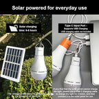 Portable Solar Light Bulbs with Auto On Off Mode for Indoor Home and Chieken Coop, Solar LED Bulb Lights for Camping Tent Emergency, 2-Pack