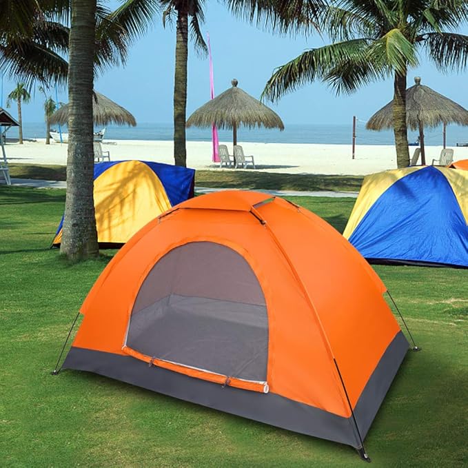 Waterproof Tents for Camping, Camping Dome Tent, 1-4 Person Waterproof Windproof Easy Setup Spacious Family Tents with Carry Bag for Hiking Backpacking Traveling Glamping Beach