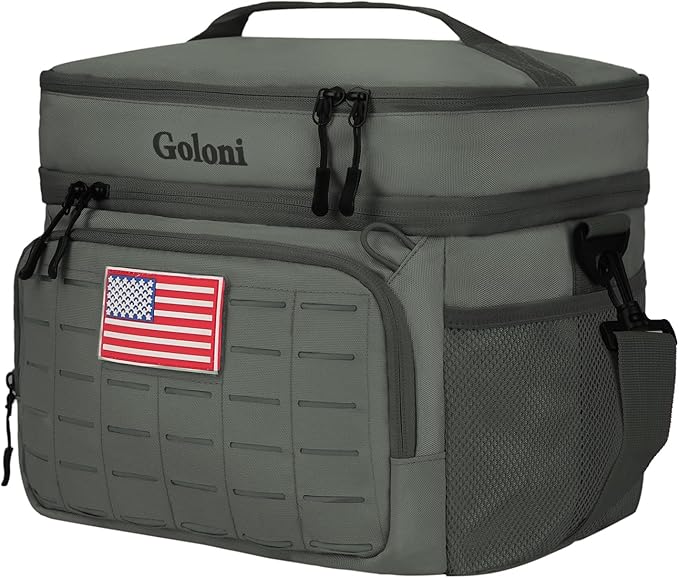 Portable Insulated Cooler Bag, Leakproof Soft-Sided Lunch Bag,8mm Insulation Keeps Cool 16+ for Camping, Beach, Picnics