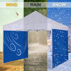 COOSHADE Instant Canopy SunWall 8x8 Canopy SideWall for Pop up Canopy Tent, 1 Pack Sidewall Only, Blue