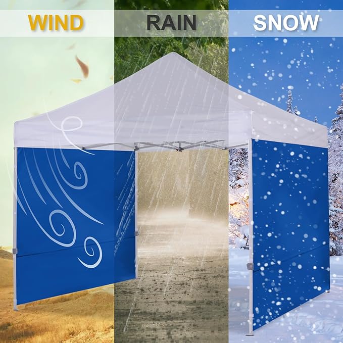 COOSHADE Instant Canopy SunWall 12x12 Canopy SideWall for Pop up Canopy Tent, 1 Pack Sidewall Only, Blue