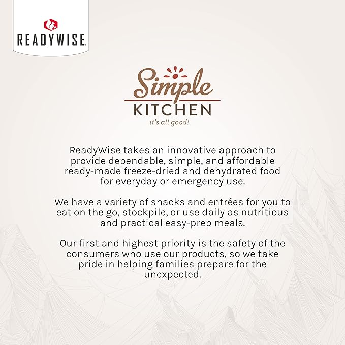 Simple Kitchen Vegetable Beef & Barley Soup Mix - 17 Servings for Family Meal Prep, Vegetarian, Gluten Free, Dehydrated & Freeze Dried Survival Food for Camping Meals & Hiking, Survival Kit, Pack of 4