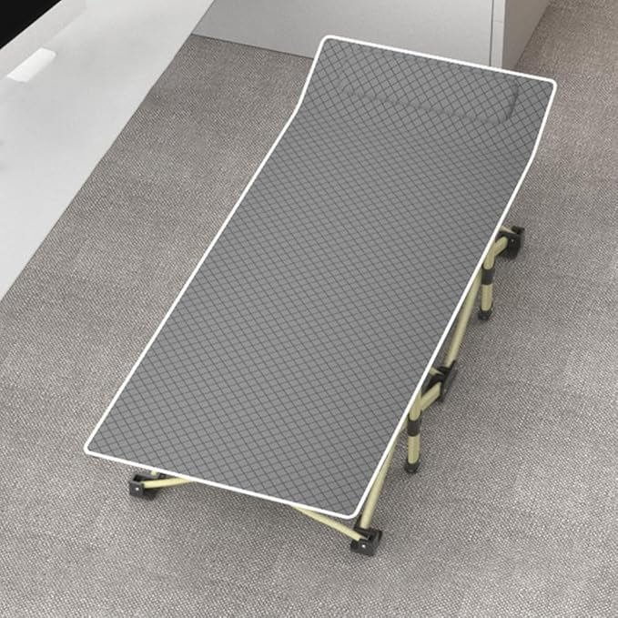CHICIRIS Folding Camping Cots Portable Sleeping Cot Lightweight Camping Beds for Outdoor Living Rooms, Steel Navy Blue 190 * 67 * 30cm (Silver Grey)