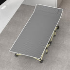 CHICIRIS Folding Camping Cots Portable Sleeping Cot Lightweight Camping Beds for Outdoor Living Rooms, Steel Navy Blue 190 * 67 * 30cm (Silver Grey)