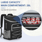 Cooler Backpack, Portable Insulated Leakproof Backpack for 33 Cans (330ml), Lightweight Insulated Soft Cooler Backpack for Picnic, BBQ Camping, Lunch, Beach and Hiking, for Men and Women