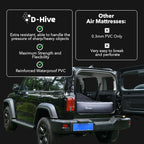 D-Hive SUV Air Mattress, Ultra-Thick Material Extra-High Car Air Mattress, SUV Mattress for Toyota 4runner, Jeep Wrangler, Car Mattress Inflatable Grey