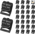 0.51IN Tent Pole Clips [30PCS] - C-Shaped Clamp Use for Camping & Awning Tent & Canopies Poles - [POM Plastic] Tent Pole Attachment Clips Webbing Strap Clamp