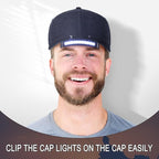 Hortsun 10 Pcs Light Clip 11 LED Cap Lights Clip on Hat Headlamp Battery Cap Brim Lamp Black Waterproof Ultra Bright Flashlight for Hunting Camping Fishing Hiking