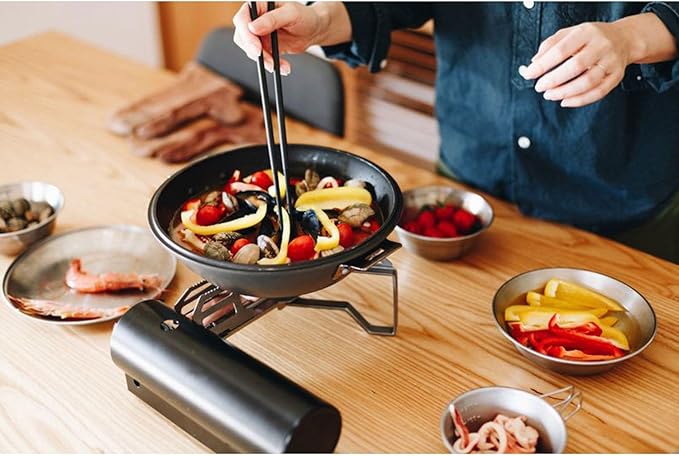 Snow Peak's Home & Camp Burner, Khaki, GS-600KH-US, Designed in Japan, Lifetime Product Guarantee, Lightweight and Compact for Camping, Stable Base for Cooking, One Size