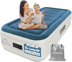 Twin Air Mattress with Built-in Pump,Fast & Easy Inflation/Deflation Inflatable Mattress, Foldable Blow Up Mattress with Storage Bag, Inflatable Bed for Home, Camping & Guests
