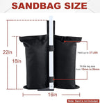 ABCCANOPY Canopy Weights 150 LBS Gazebo Tent Sand Bags,4-Pack Black (Without Sand)