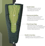 Ultralight Sleeping Bag Top Quilt 850 Down Ultralight Backpacking Camping Blanket